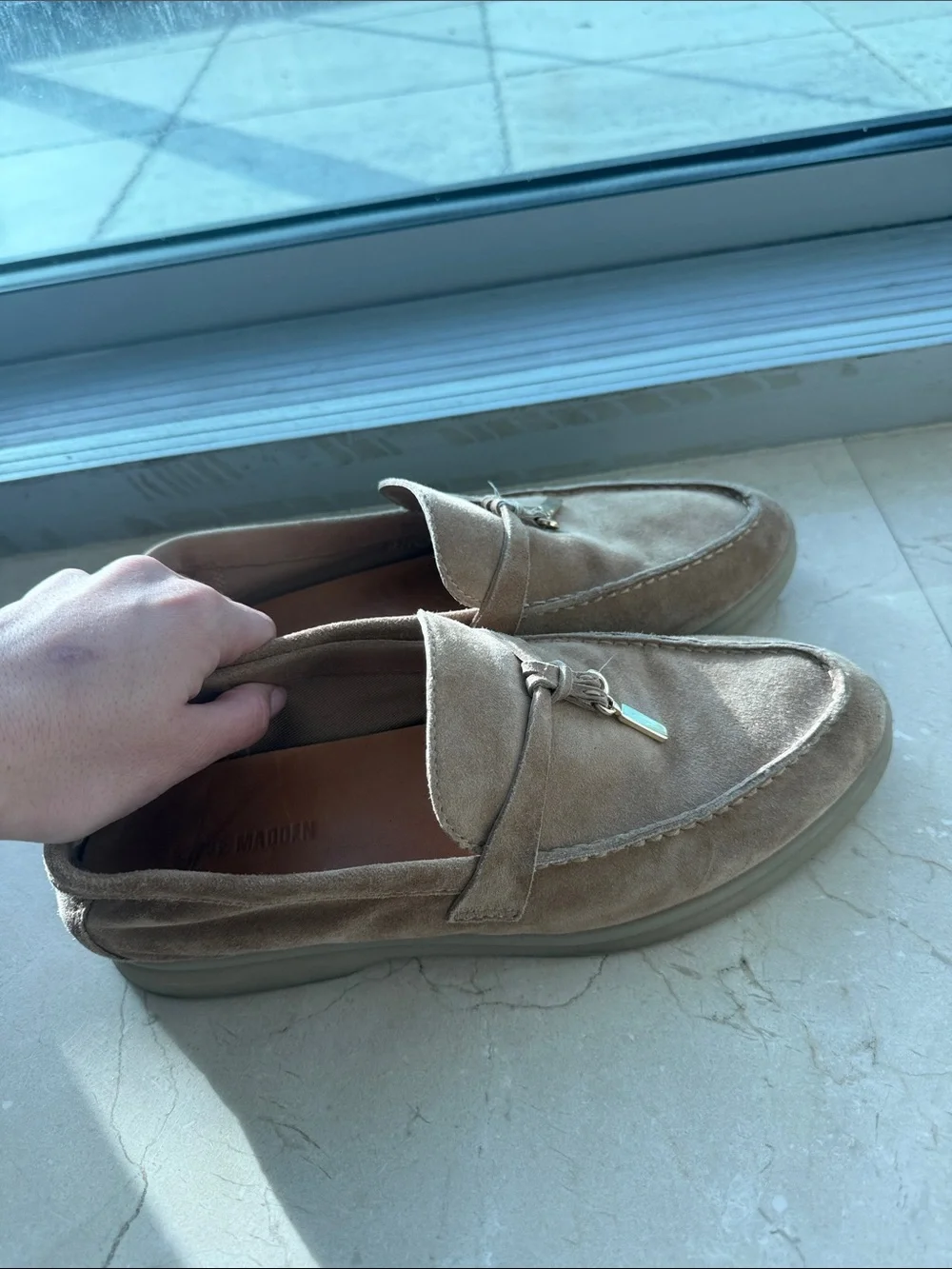 Women’s nude Steve Madden loafers